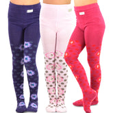 Kids Girls Fashion Cotton Tights 3 Pair Pack